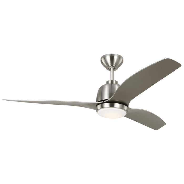 Visual Comfort Fan 3AVLR54BSD 54" Ceiling Fan, Brushed Steel