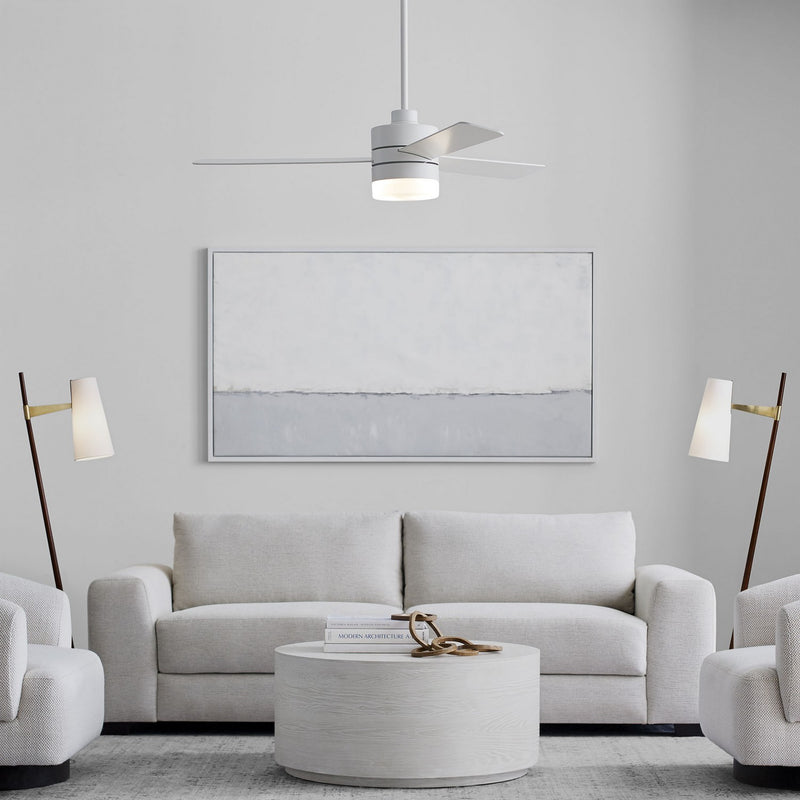Generation Lighting 3ERAR52RZWD 52" Ceiling Fan, Matte White