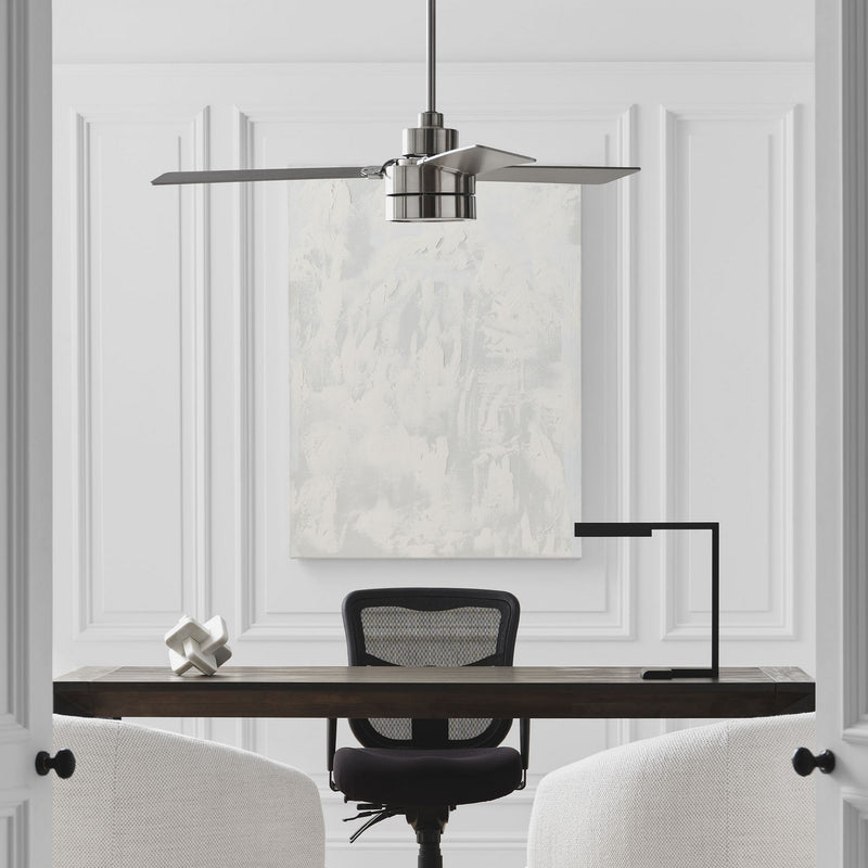 Generation Lighting 3JVR52BSD 52" Ceiling Fan, Brushed Steel