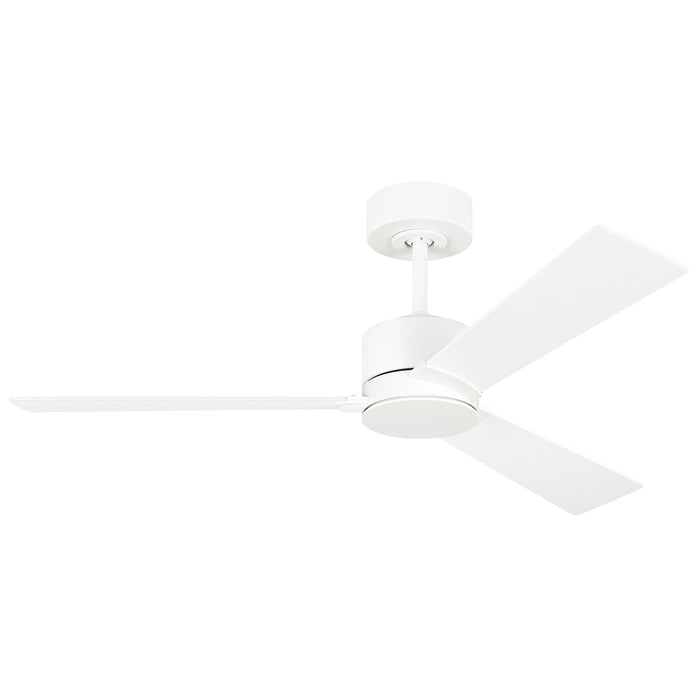 Visual Comfort Fan 3RZR44RZW 44" Ceiling Fan, Matte White