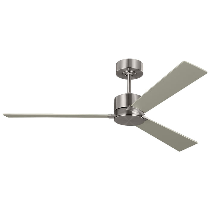 Visual Comfort Fan 3RZR52BS 52" Ceiling Fan, Brushed Steel