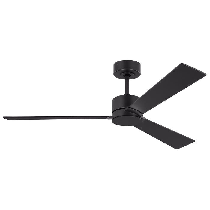 Visual Comfort Fan 3RZR52MBK 52" Ceiling Fan, Midnight Black