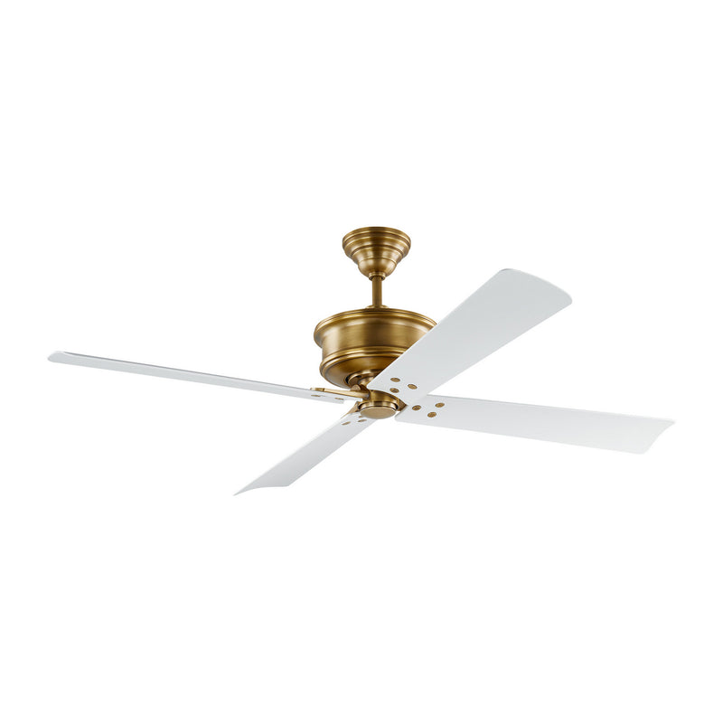 Visual Comfort Fan 4SBWR56HAB 56" Ceiling Fan, Hand Rubbed Antique Brass
