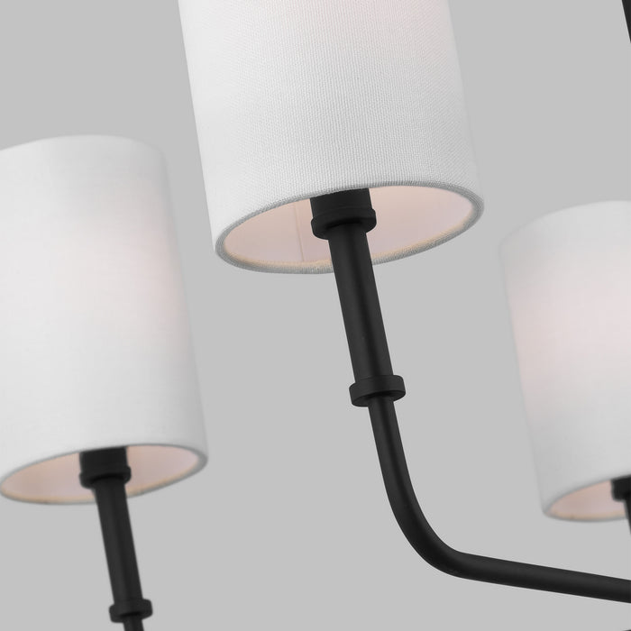 Visual Comfort Studio 3109305-112 Five Light Chandelier, Midnight Black