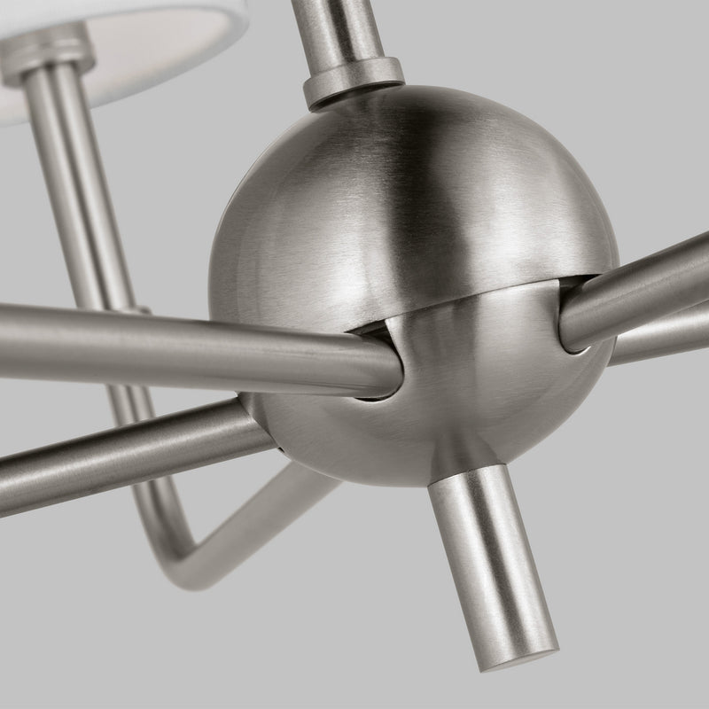 Visual Comfort Studio 3109305-962 Five Light Chandelier, Brushed Nickel