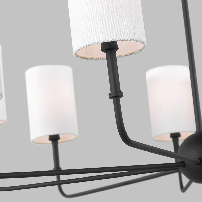 Visual Comfort Studio 3109309-112 Nine Light Chandelier, Midnight Black
