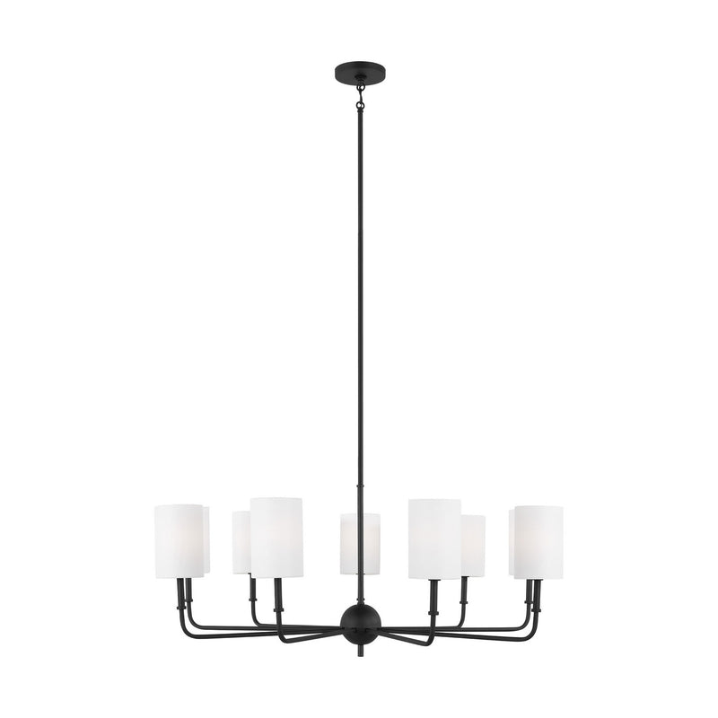 Visual Comfort Studio 3109309-112 Nine Light Chandelier, Midnight Black