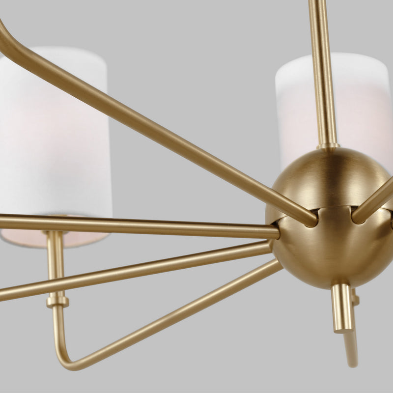 Visual Comfort Studio 3109309-848 Nine Light Chandelier, Satin Brass