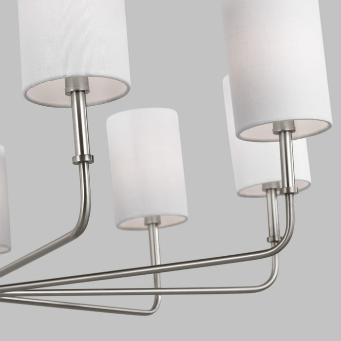Visual Comfort Studio 3109309-962 Nine Light Chandelier, Brushed Nickel