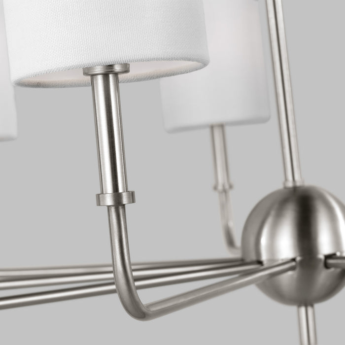Visual Comfort Studio 3109309-962 Nine Light Chandelier, Brushed Nickel
