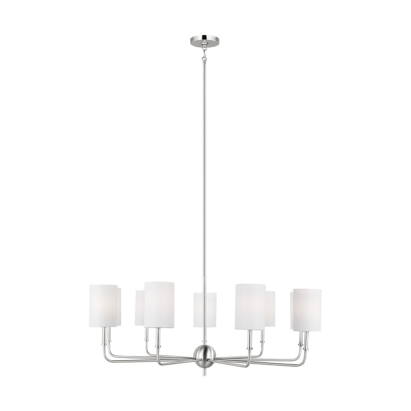 Visual Comfort Studio 3109309-962 Nine Light Chandelier, Brushed Nickel