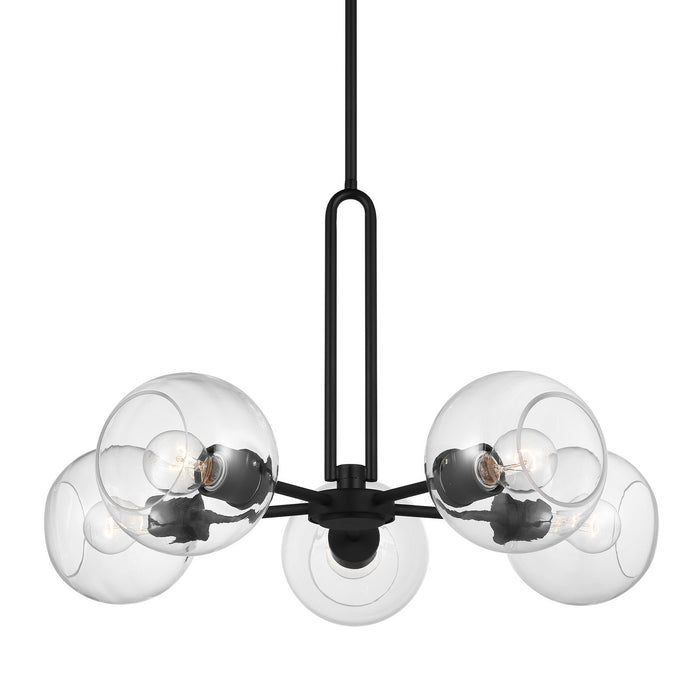 Visual Comfort Studio 3155705-112 Five Light Chandelier, Midnight Black
