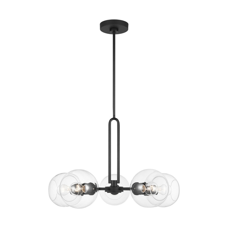 Visual Comfort Studio 3155705-112 Five Light Chandelier, Midnight Black