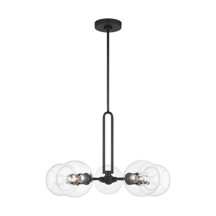 Visual Comfort Studio 3155705-112 Five Light Chandelier, Midnight Black