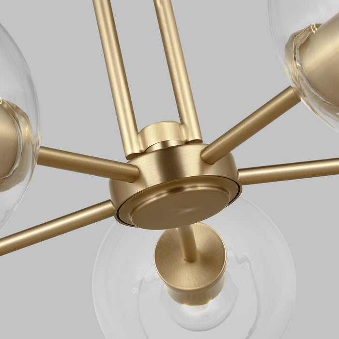Visual Comfort Studio 3155705-848 Five Light Chandelier, Satin Brass