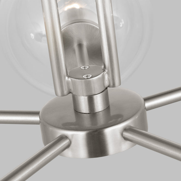 Visual Comfort Studio 3155705-962 Five Light Chandelier, Brushed Nickel