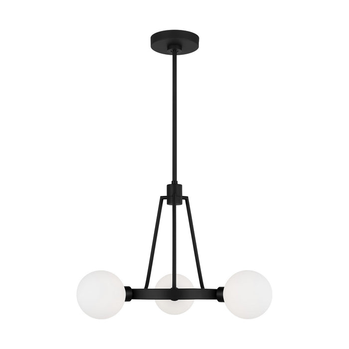Visual Comfort Studio 3161603-112 Three Light Chandelier, Midnight Black