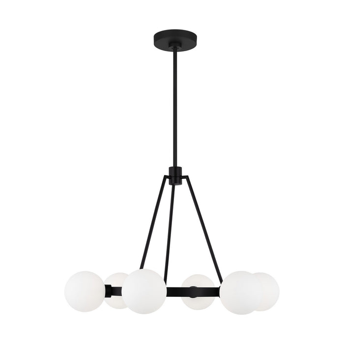 Visual Comfort Studio 3161606-112 Six Light Chandelier, Midnight Black