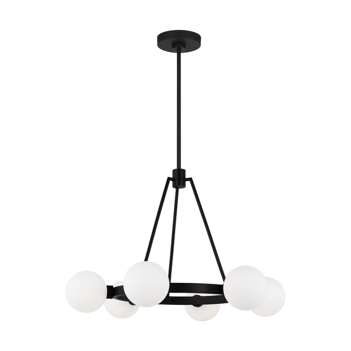 Visual Comfort Studio 3161606-112 Six Light Chandelier, Midnight Black