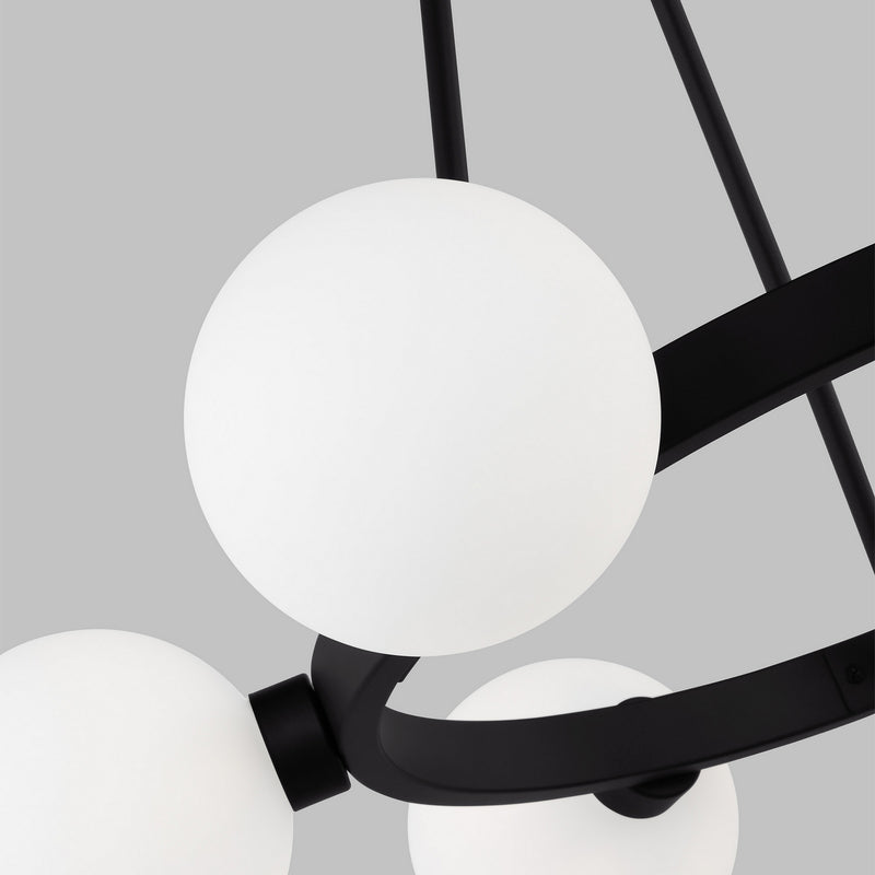 Visual Comfort Studio 3161606-112 Six Light Chandelier, Midnight Black