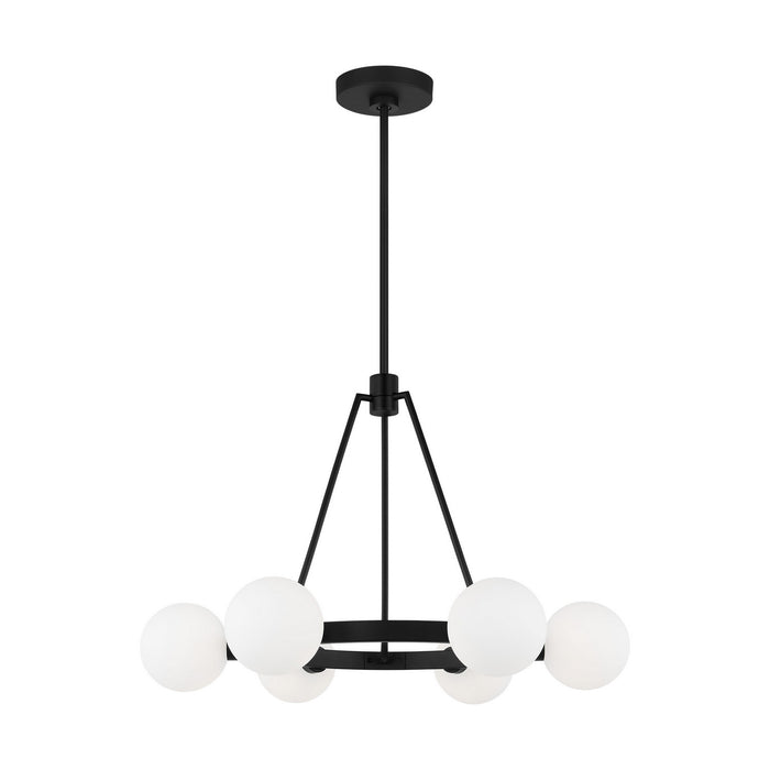 Visual Comfort Studio 3161606-112 Six Light Chandelier, Midnight Black
