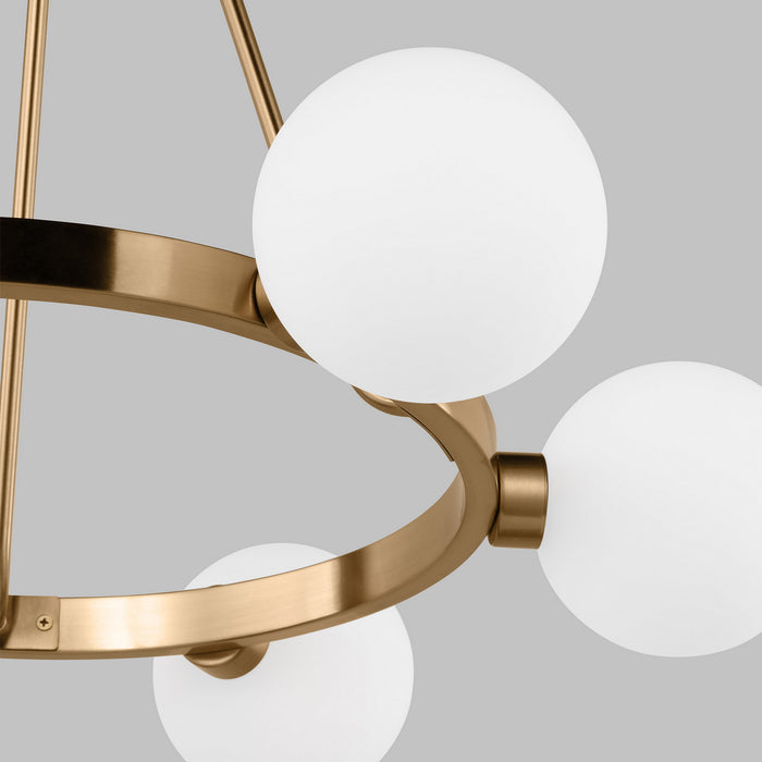 Visual Comfort Studio 3161606-848 Six Light Chandelier, Satin Brass