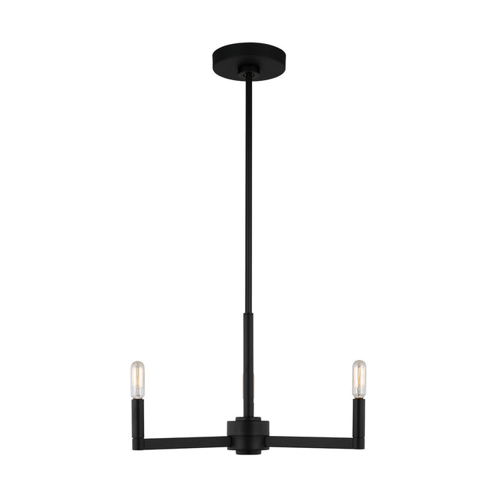 Visual Comfort Studio 3164203-112 Three Light Chandelier, Midnight Black