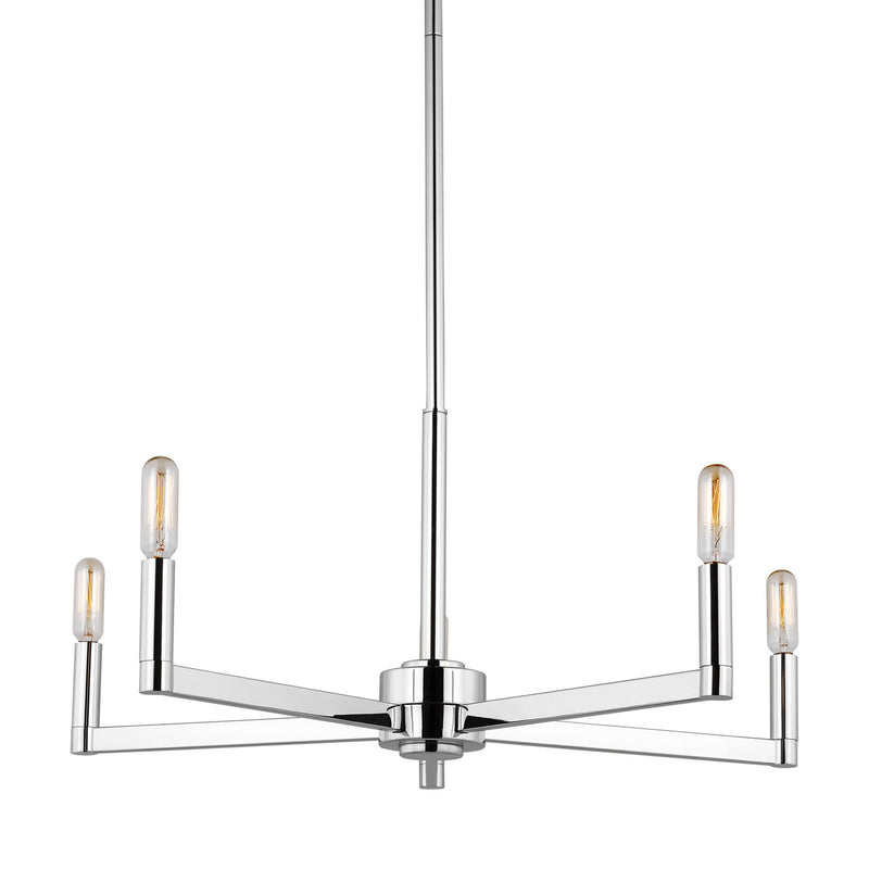 Visual Comfort Studio 3164205-05 Five Light Chandelier, Chrome