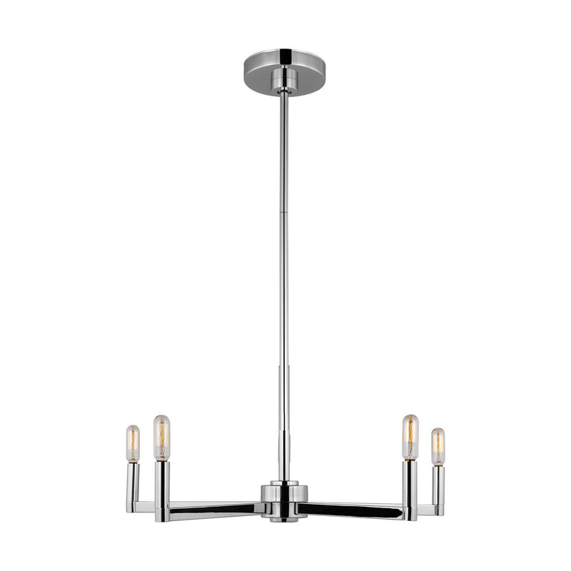 Visual Comfort Studio 3164205-05 Five Light Chandelier, Chrome
