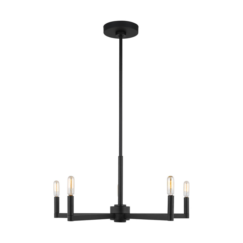 Visual Comfort Studio 3164205-112 Five Light Chandelier, Midnight Black