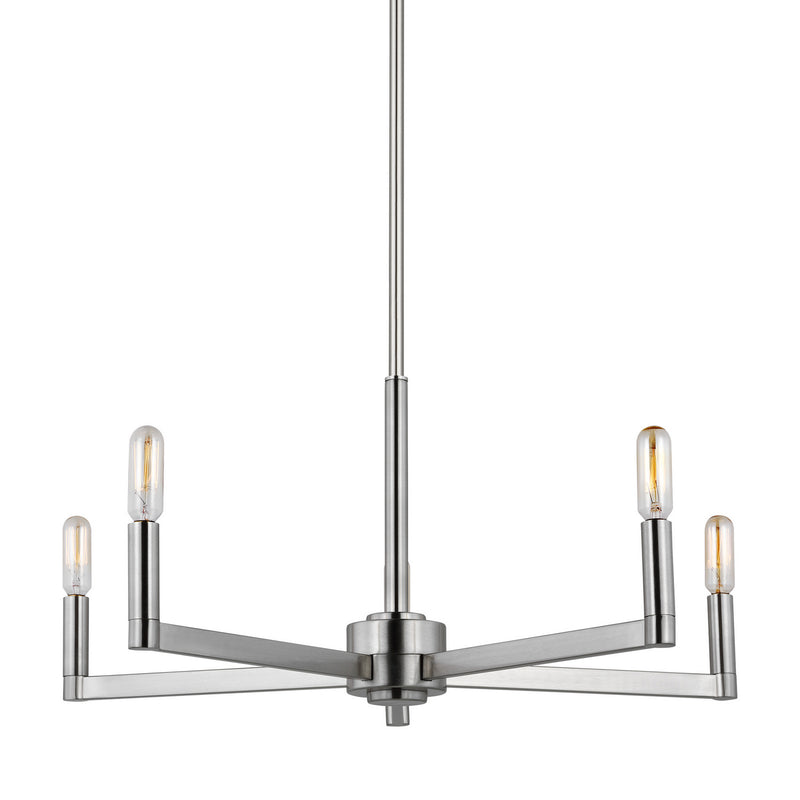 Visual Comfort Studio 3164205-962 Five Light Chandelier, Brushed Nickel