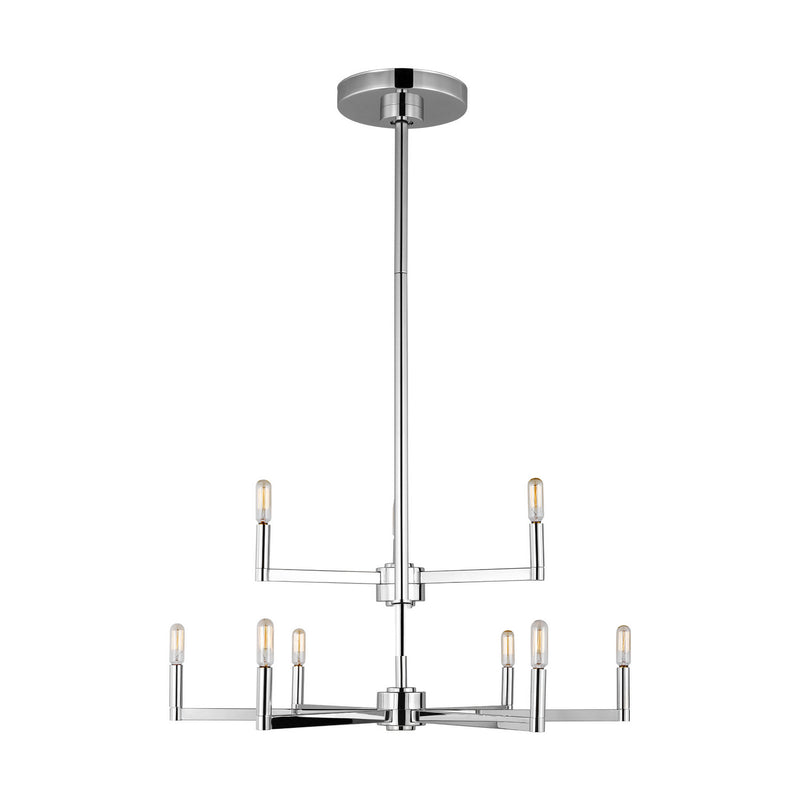 Visual Comfort Studio 3164209-05 Nine Light Chandelier, Chrome