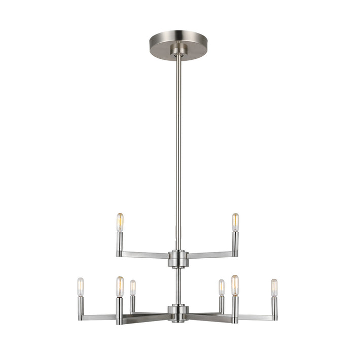 Visual Comfort Studio 3164209-962 Nine Light Chandelier, Brushed Nickel