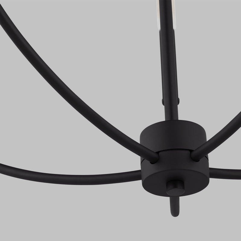 Visual Comfort Studio 3167105-112 Five Light Chandelier, Midnight Black