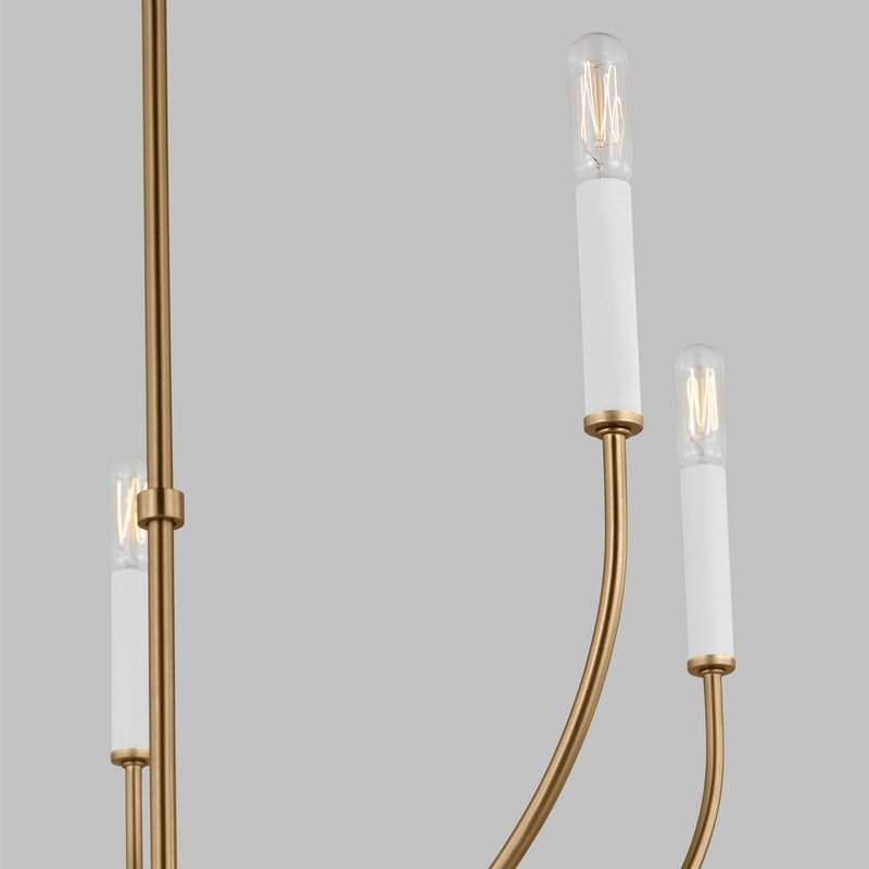 Visual Comfort Studio 3167105-848 Five Light Chandelier, Satin Brass