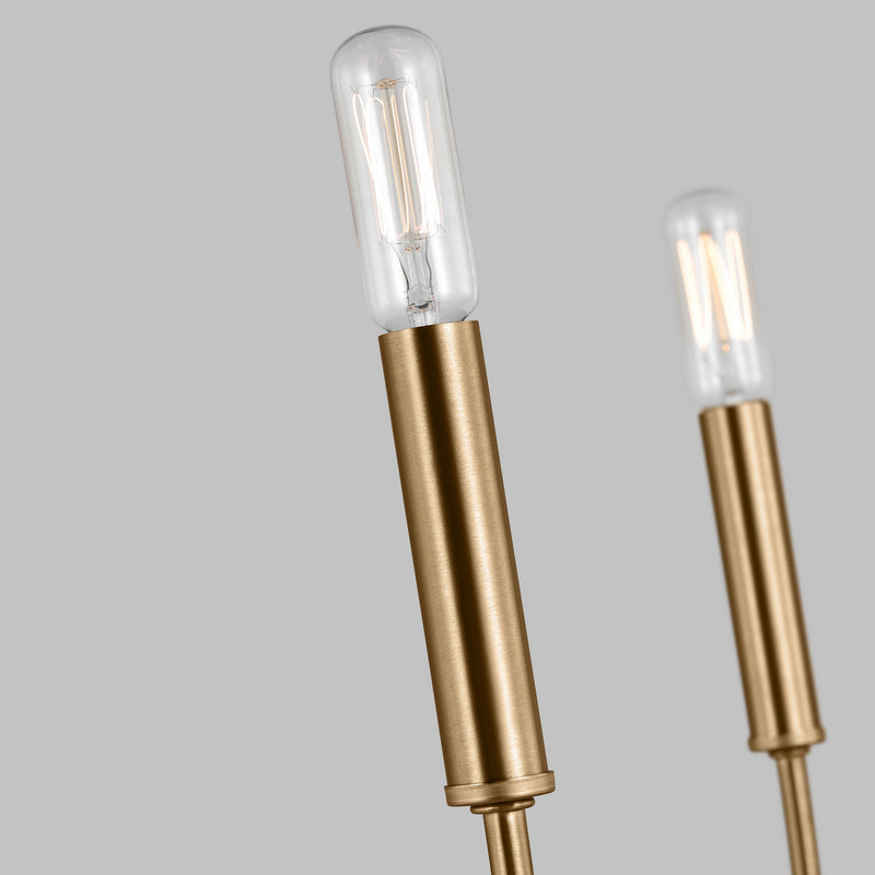 Visual Comfort Studio 3167105-848 Five Light Chandelier, Satin Brass