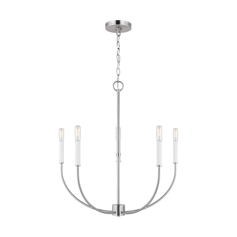 Visual Comfort Studio 3167105-962 Five Light Chandelier, Brushed Nickel