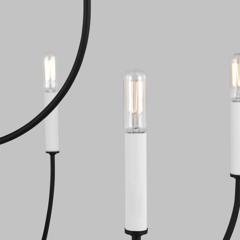 Visual Comfort Studio 3167109-112 Nine Light Chandelier, Midnight Black