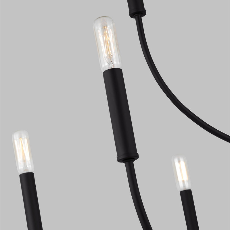 Visual Comfort Studio 3167109-112 Nine Light Chandelier, Midnight Black