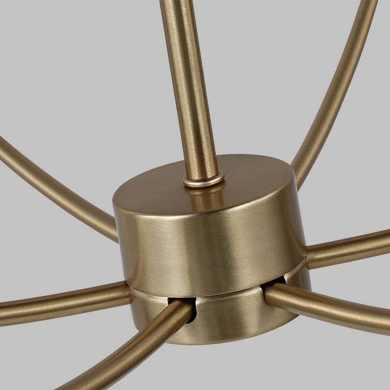 Visual Comfort Studio 3167109-848 Nine Light Chandelier, Satin Brass