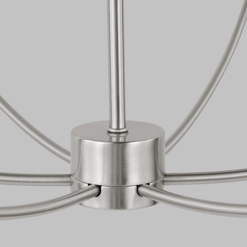 Visual Comfort Studio 3167109-962 Nine Light Chandelier, Brushed Nickel