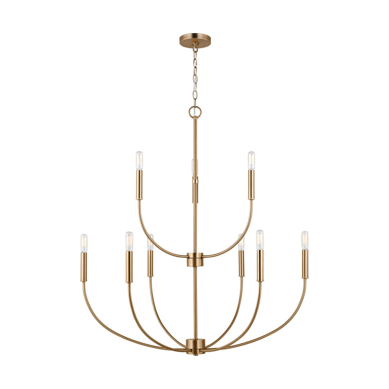 Visual Comfort Studio 3167109EN-848 LED Chandelier, Satin Brass