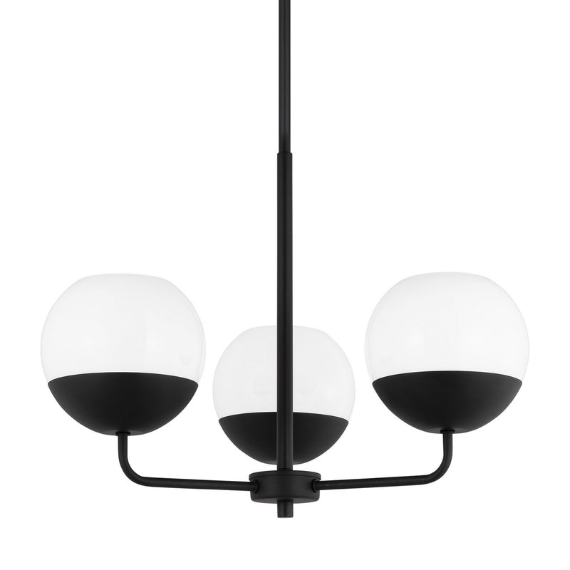 Visual Comfort Studio 3168103-112 Three Light Chandelier, Midnight Black