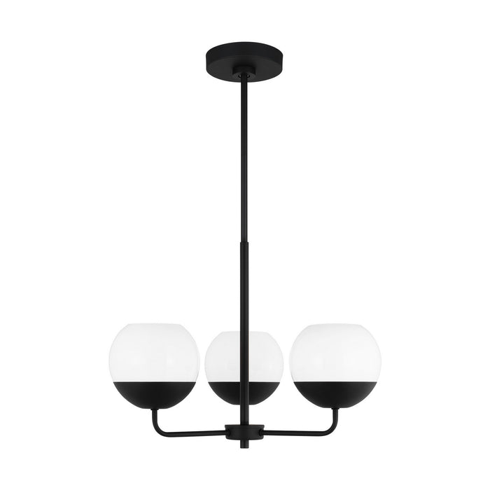 Visual Comfort Studio 3168103-112 Three Light Chandelier, Midnight Black