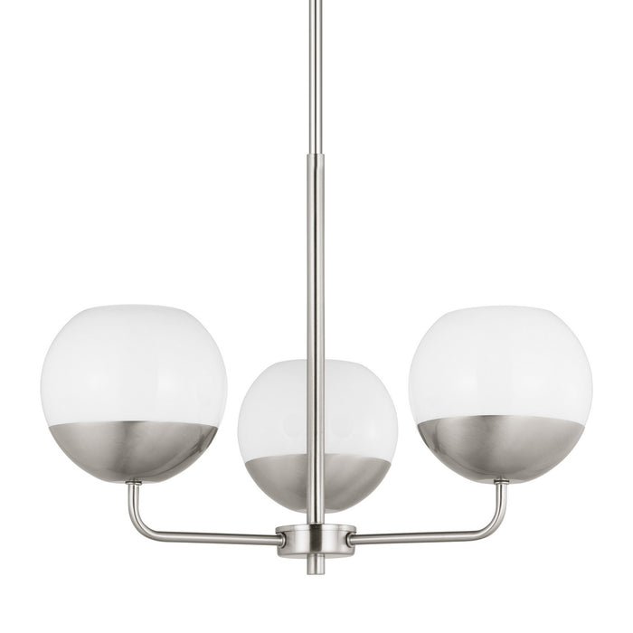 Visual Comfort Studio 3168103-962 Three Light Chandelier, Brushed Nickel
