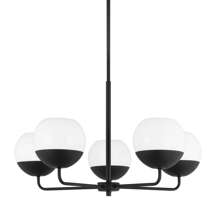 Visual Comfort Studio 3168105-112 Five Light Chandelier, Midnight Black