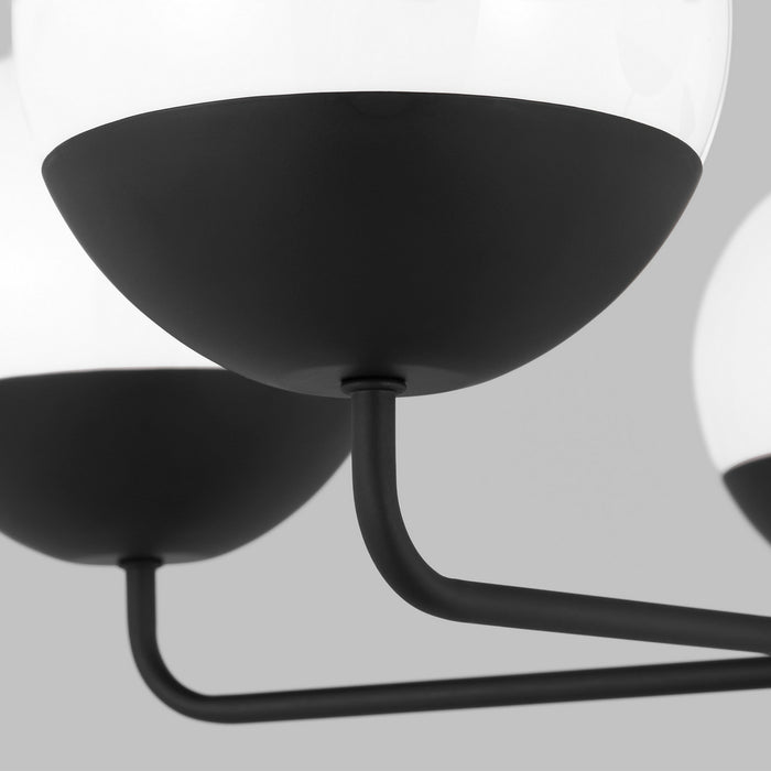 Visual Comfort Studio 3168105-112 Five Light Chandelier, Midnight Black