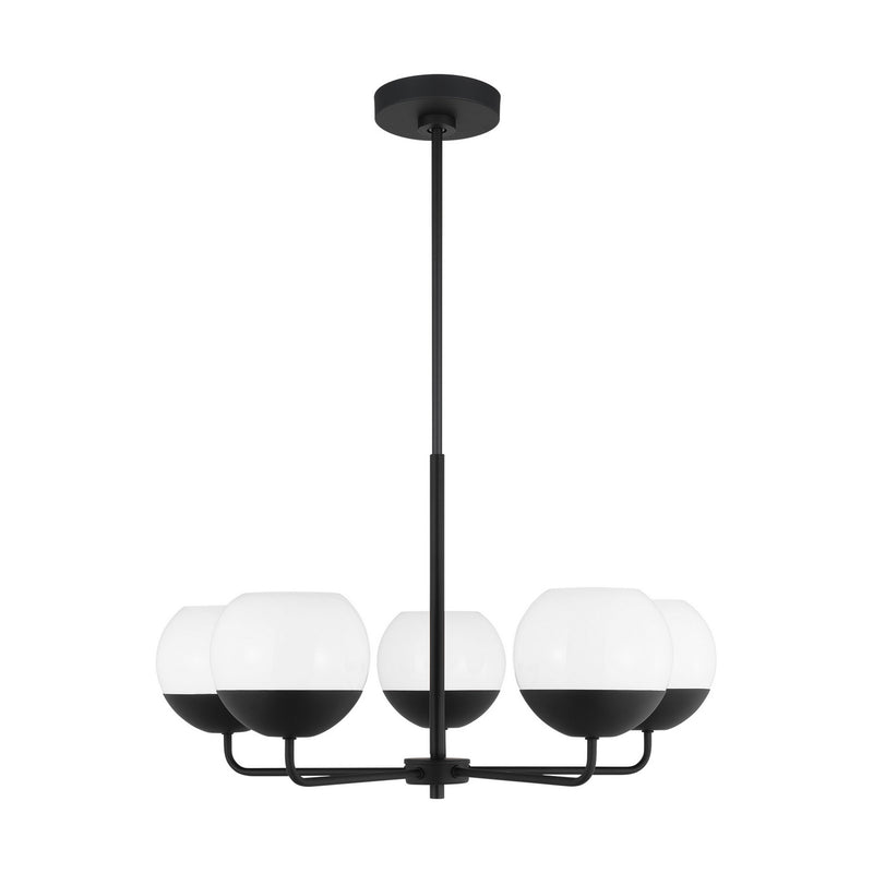 Visual Comfort Studio 3168105-112 Five Light Chandelier, Midnight Black