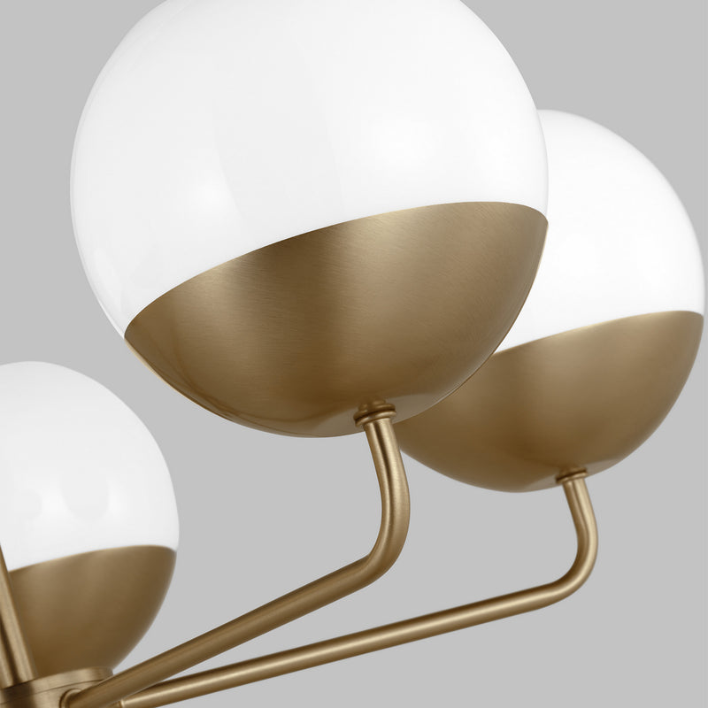 Visual Comfort Studio 3168105-848 Five Light Chandelier, Satin Brass