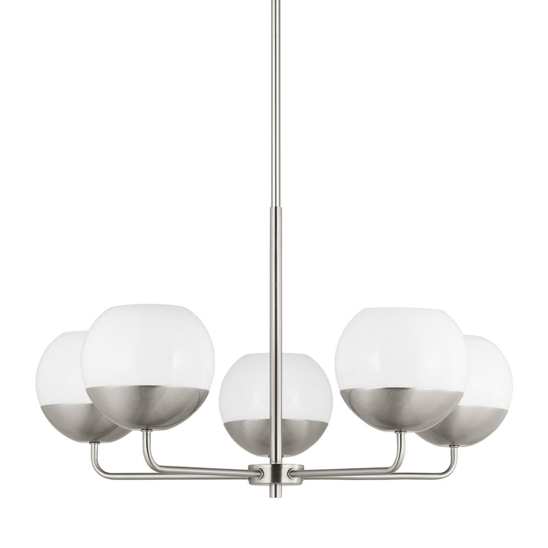 Visual Comfort Studio 3168105-962 Five Light Chandelier, Brushed Nickel